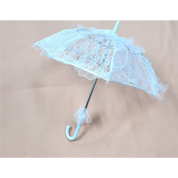 Goog quality colored lace decoration bridal party wedding lace umbrella